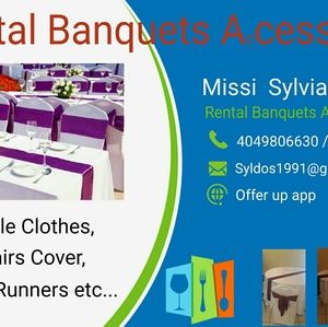 Table clothes, Runners, sashes, Chair cover etc...